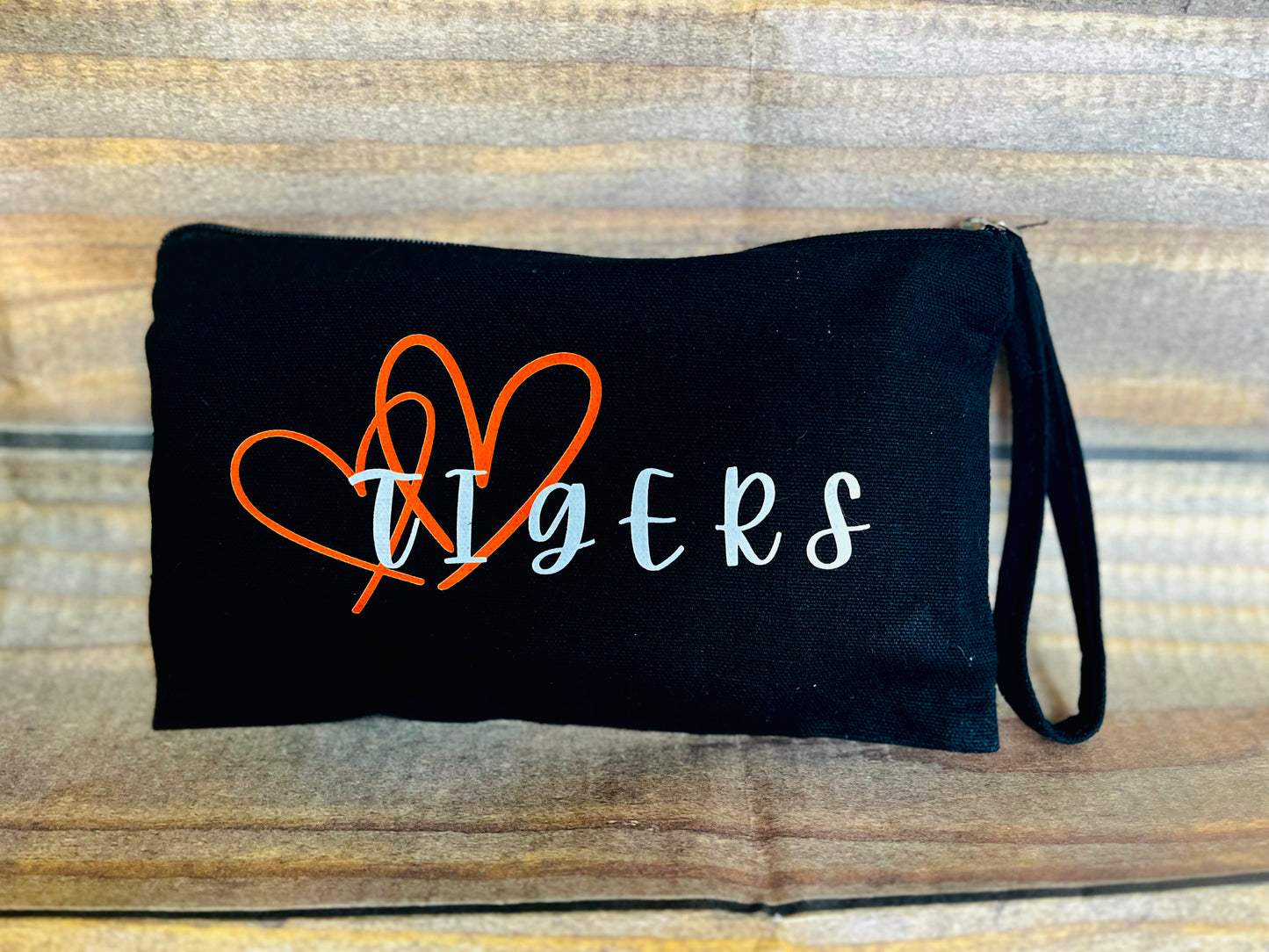 Black Canvas Wristlet