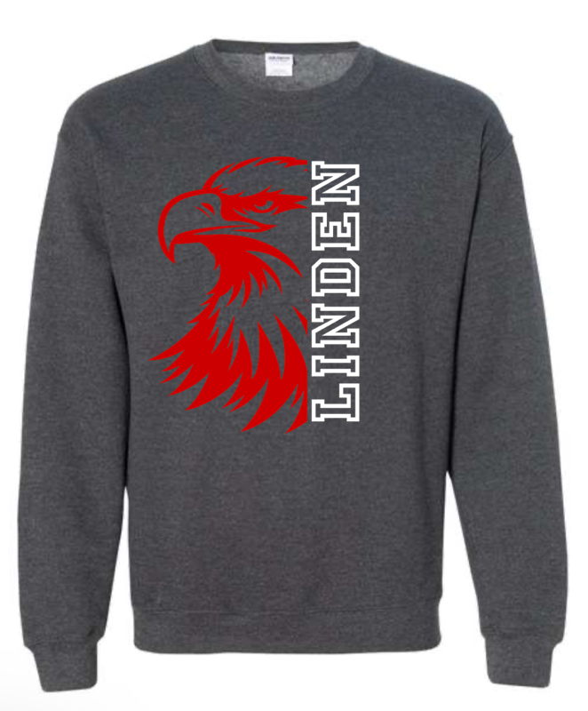 Adult - HeavyWeight Crew Sweatshirt - Linden Half Eagle - White
