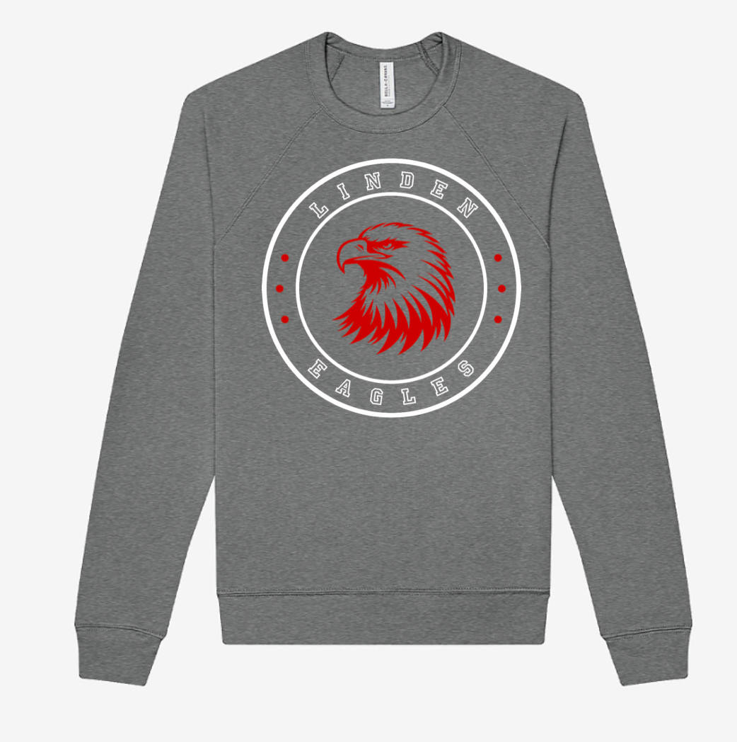 Adult - LightWeight Crew Sweatshirt - Linden Eagles