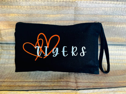 Black Canvas Wristlet