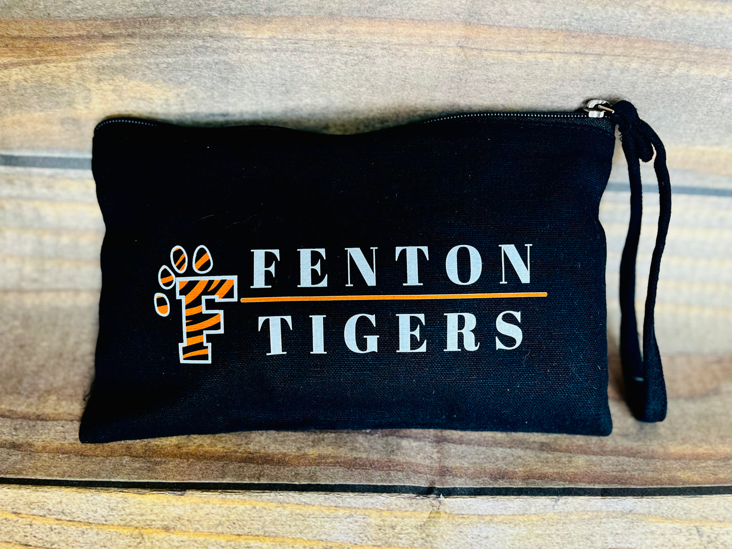 Black Canvas Wristlet