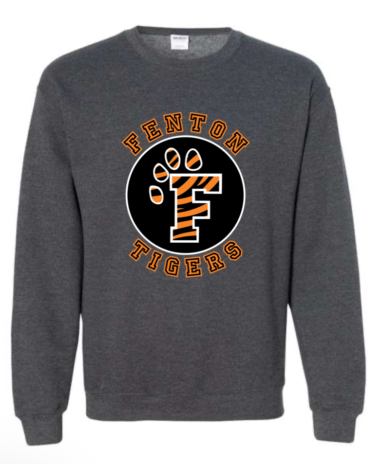 Adult - HeavyWeight Crew Sweatshirt -  Fenton Tiger Circle