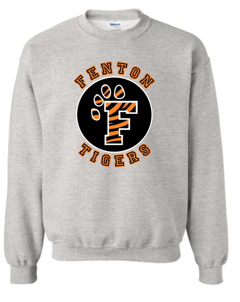 Adult - HeavyWeight Crew Sweatshirt -  Fenton Tiger Circle