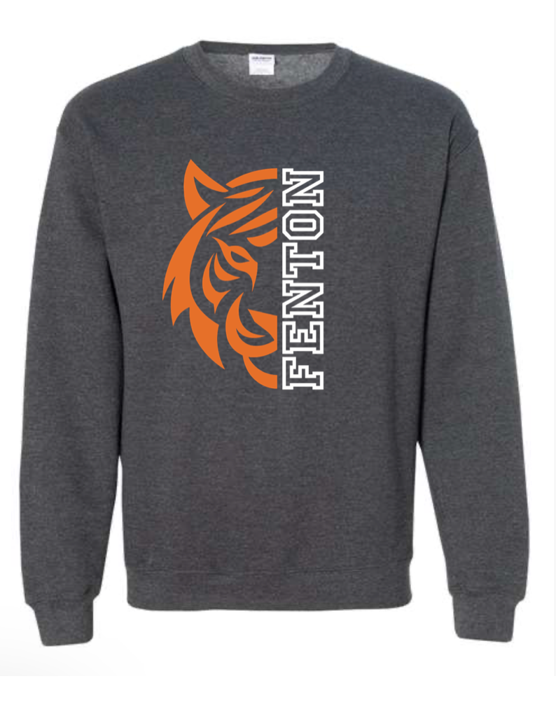 Adult - HeavyWeight Crew Sweatshirt -  Half Tiger