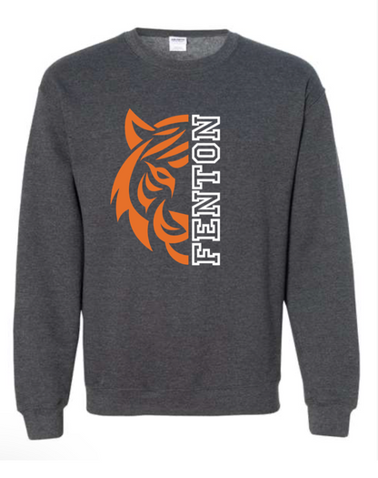 Adult - HeavyWeight Crew Sweatshirt -  Half Tiger