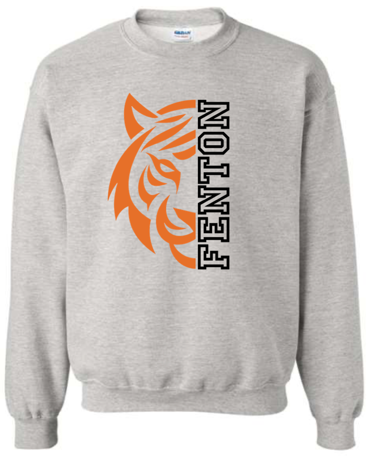Adult - HeavyWeight Crew Sweatshirt -  Half Tiger