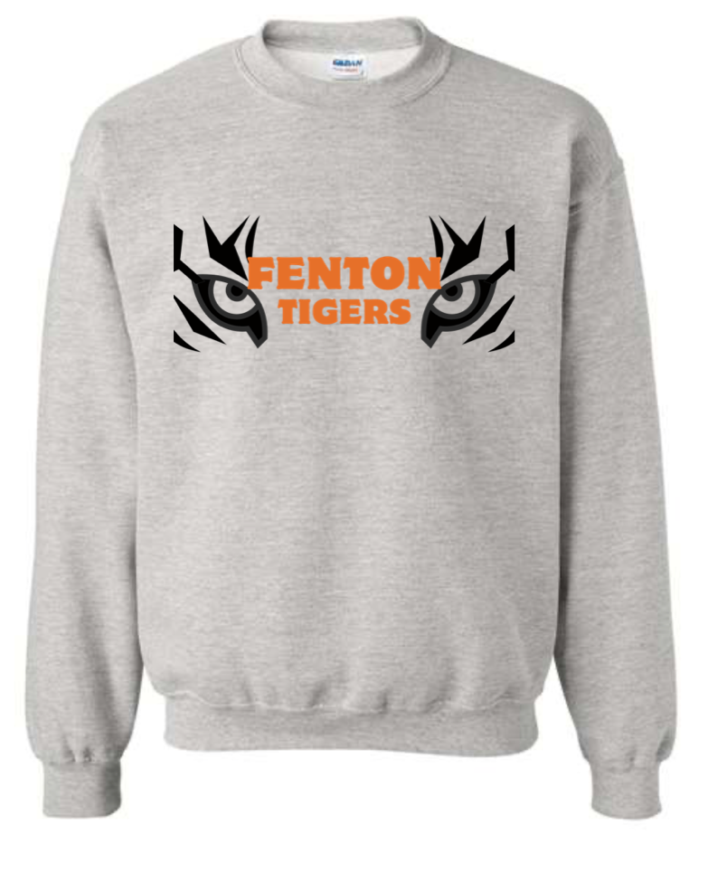 Adult - HeavyWeight Crew Sweatshirt -  Fenton Tiger Eyes