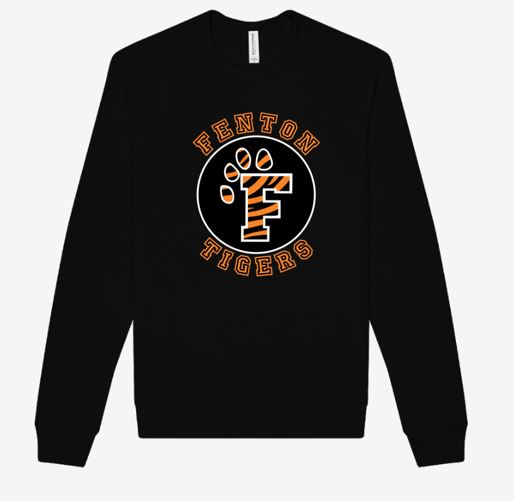 Adult - LightWeight Crew Sweatshirt - Fenton Tigers