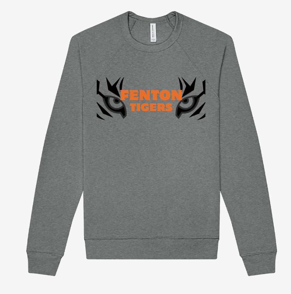 Adult - LightWeight Crew Sweatshirt - Fenton Tigers