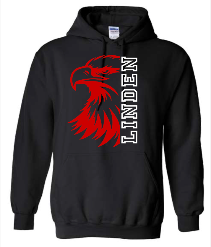 Adult - HeavyWeight Hooded Sweatshirt -  Linden Half Eagle White