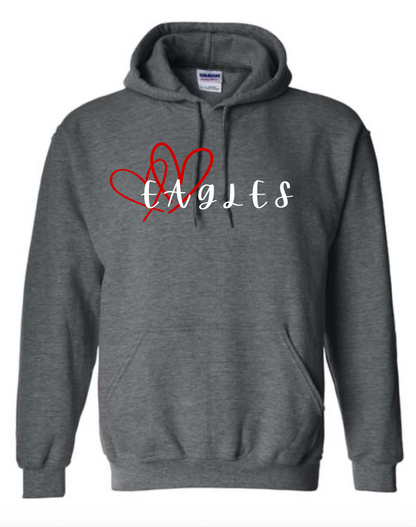 Adult - HeavyWeight Hooded Sweatshirt -  Hearts