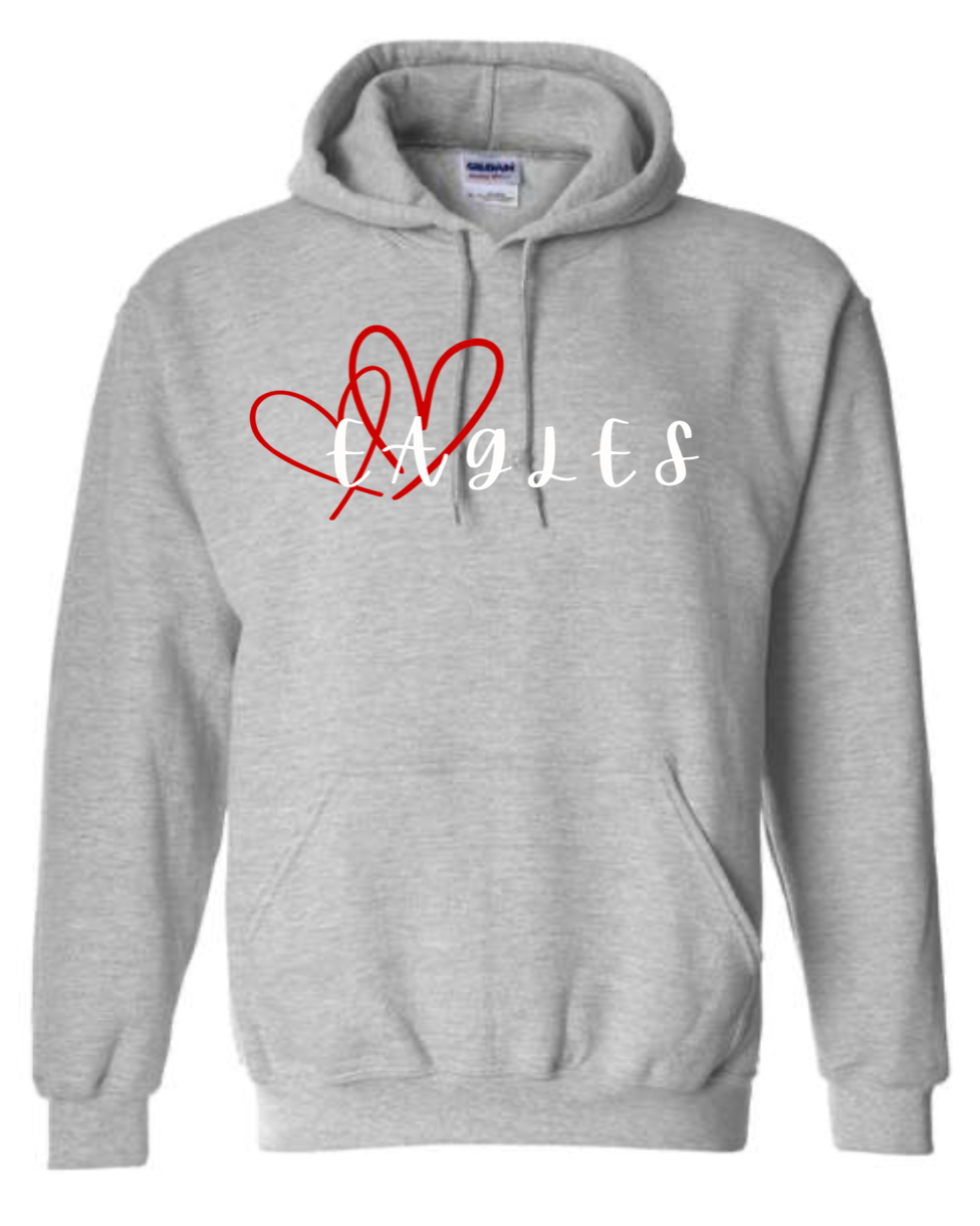 Adult - HeavyWeight Hooded Sweatshirt -  Hearts
