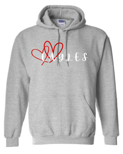 Adult - HeavyWeight Hooded Sweatshirt -  Hearts