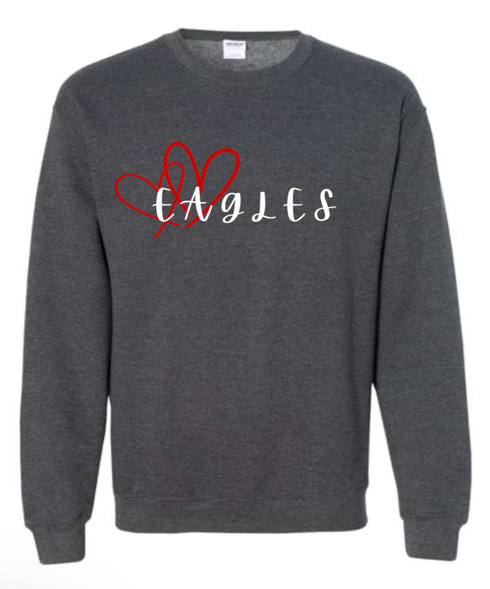 Adult - HeavyWeight Crew Sweatshirt -  Hearts