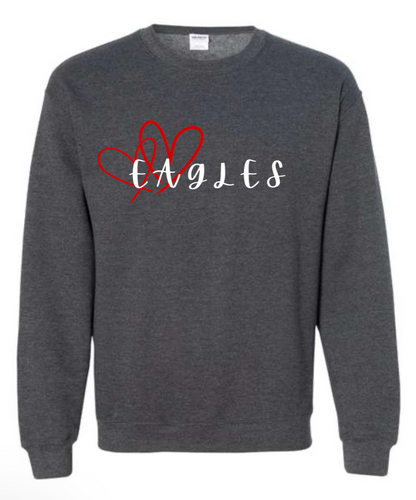 Adult - HeavyWeight Crew Sweatshirt -  Hearts