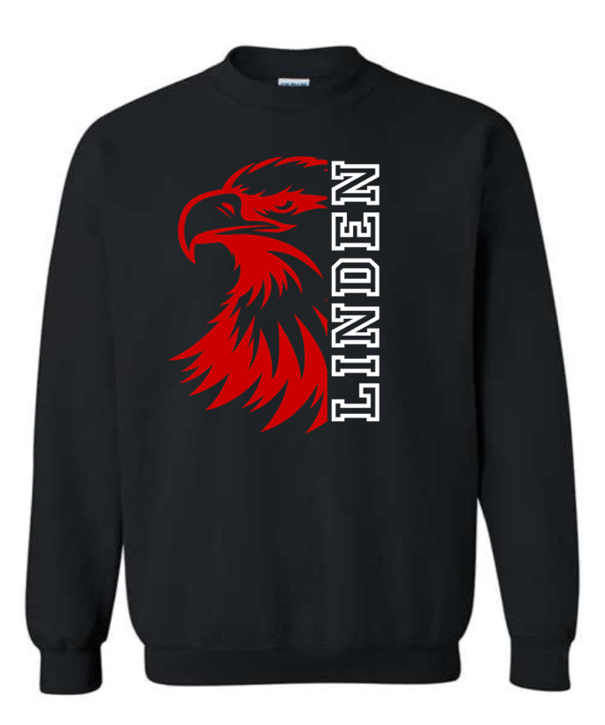 Adult - HeavyWeight Crew Sweatshirt -  Linden Half Eagle - White