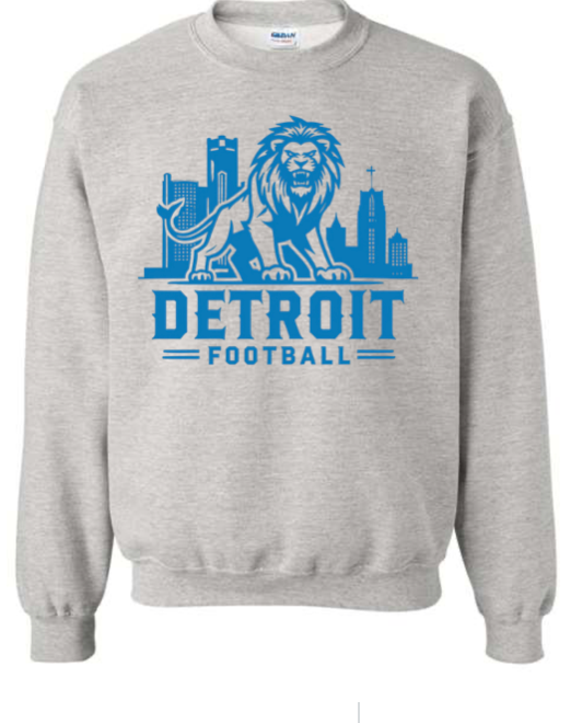 Adult - Heavyweight Crewneck Sweatshirt - Detroit Lions