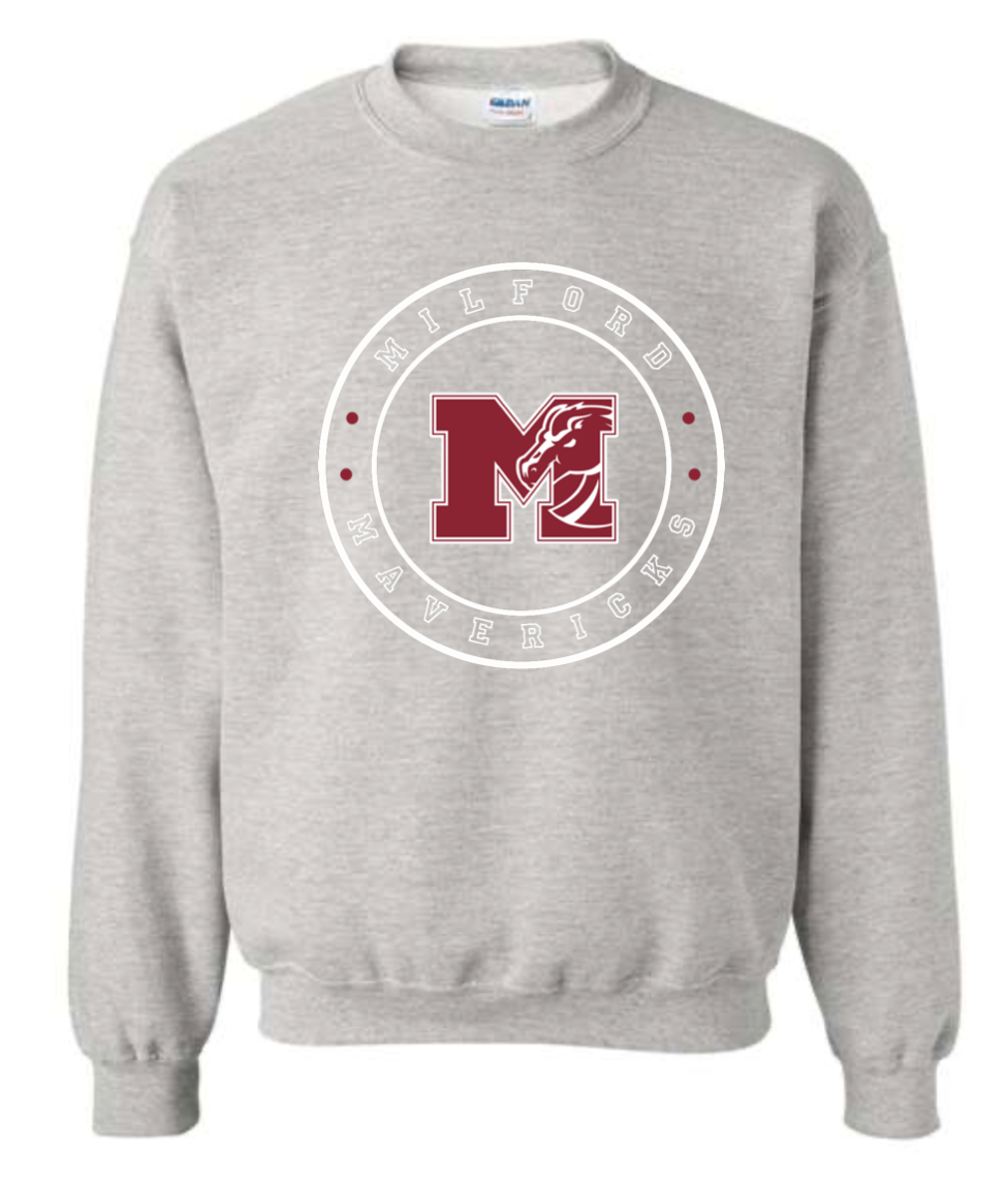 Adult  - Heavyweight Crewneck Sweatshirt - Milford Mavericks