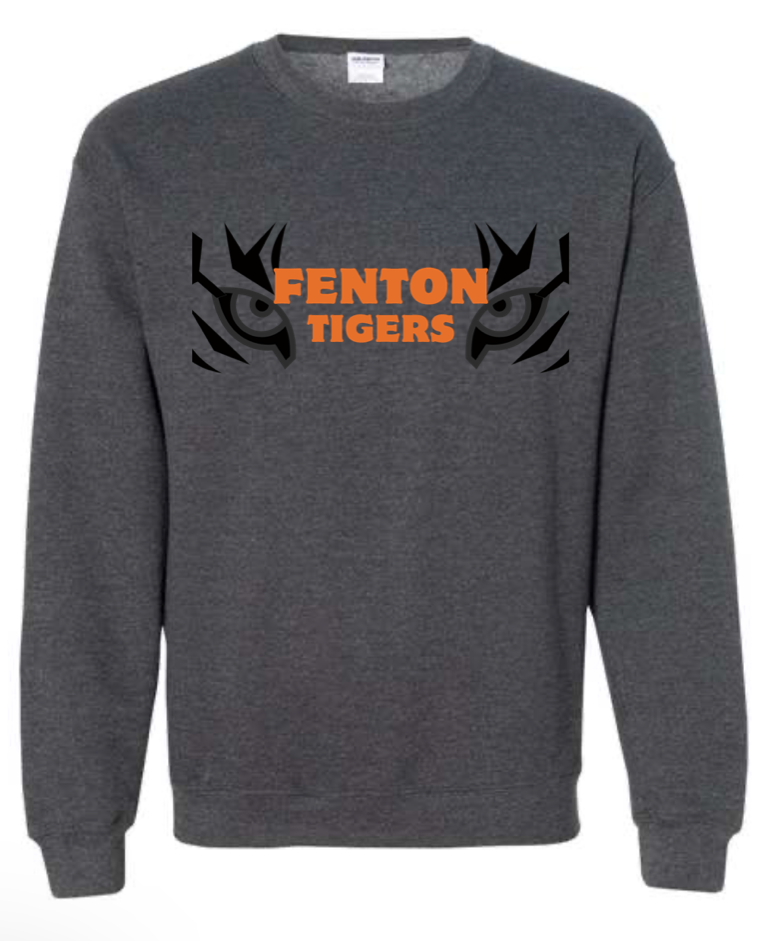 Adult - HeavyWeight Crew Sweatshirt -  Fenton Tiger Eyes